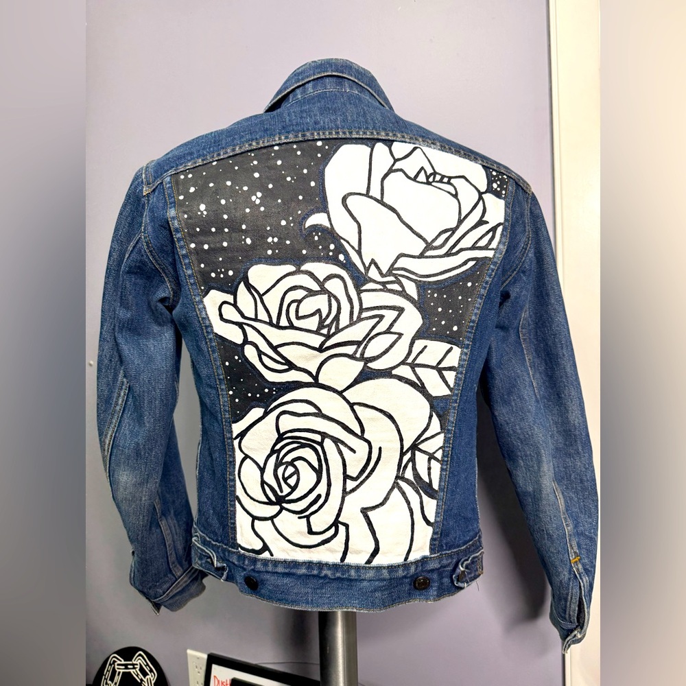 Hand painted Levi’s Lined Denim Jacket